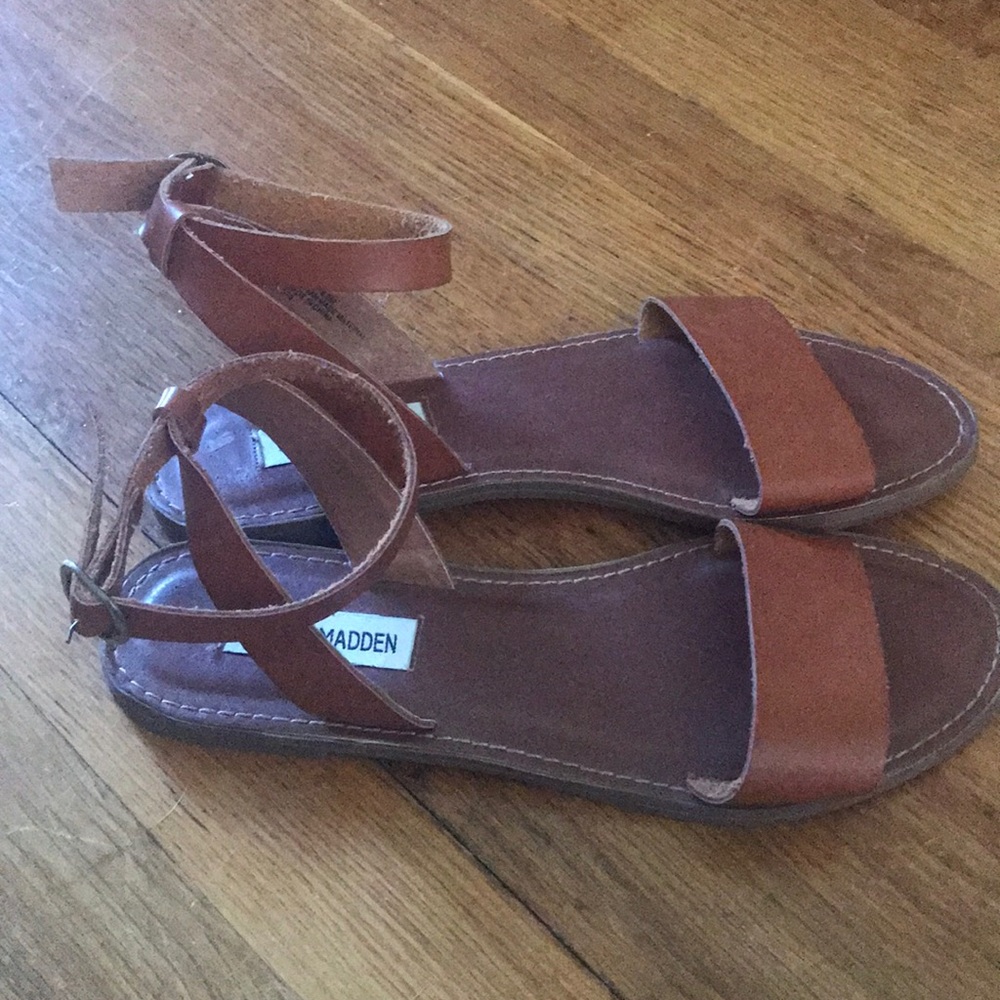 Steve Madden Brown Leather Sandals